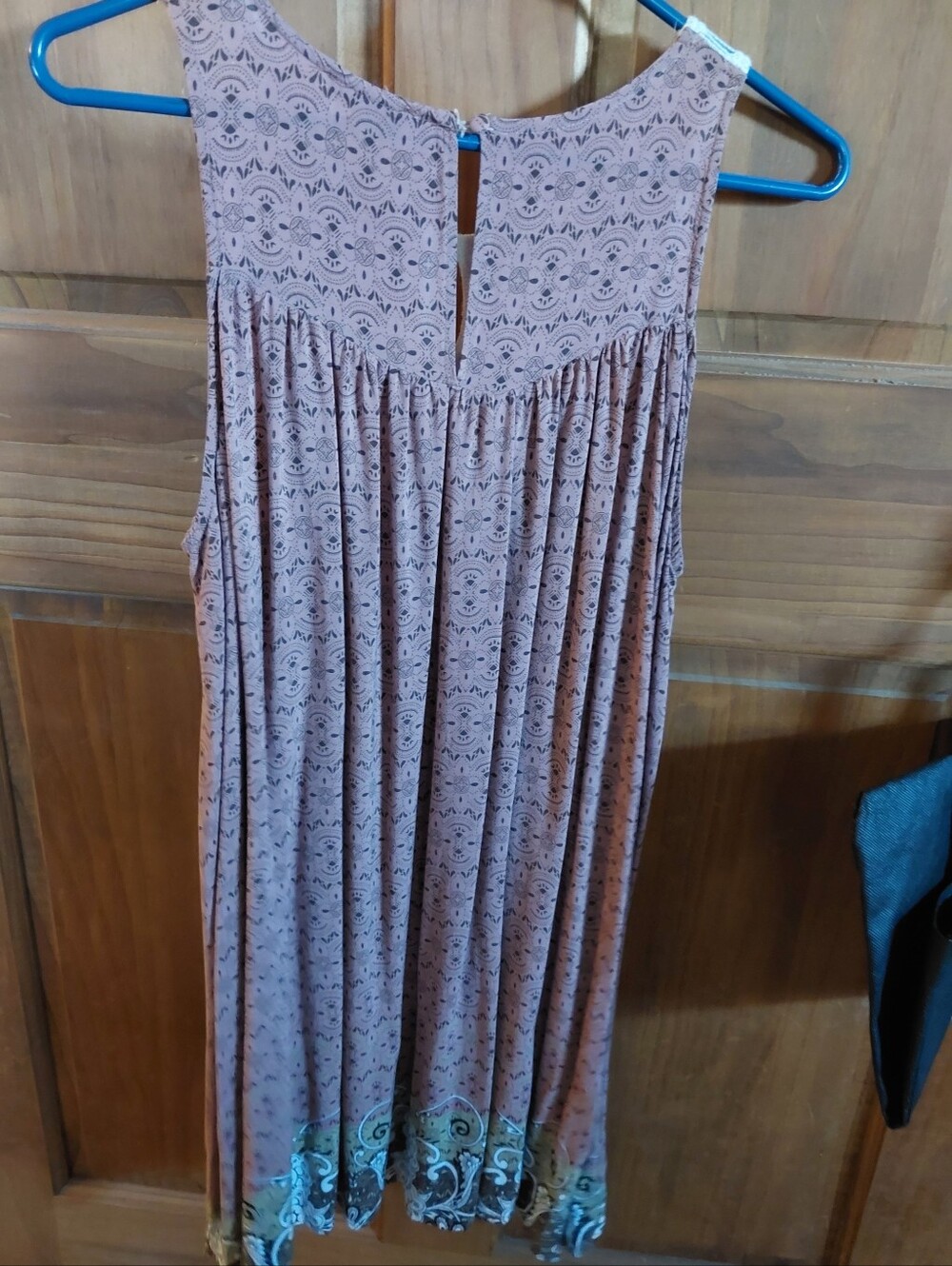 Jodifel Dusty Rose Maxi Dress with White Crochet Yoke - Picture 3 of 6